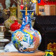 Bình Hoa Dáng T?i Chim Tri Phù Dung