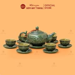 B? ?m Chén Kh?c N?i Hoa Phù Dung