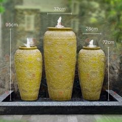 B? lu nu?c phong th?y men vàng h?a ti?t hoa