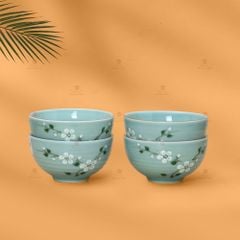 B? Bát Com Men Ng?c Hoa Ðào Tr?ng