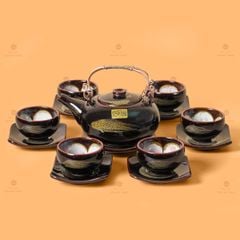 B? ?m Chén Giang Tây Quét Xám Men H?a Bi?n Lòng Hoa