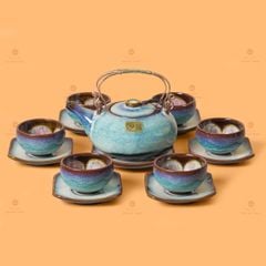 B? ?m Chén Giang Tây Men H?a Bi?n Tr?ng Xanh