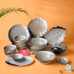 B? Bát Ðia Bát Tràng Men H?a Bi?n Ba Màu