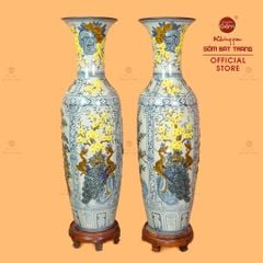 L?c Bình 1M4 Men R?n T? Quý Hoa Vàng Ð?p N?i