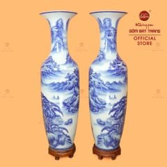 L?c Bình 1M6 Men Lam V? Son Th?y