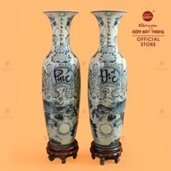 L?c Bình 1M6 Men Chàm C? V? K? Phúc Ð?c