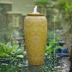 Lu nu?c phong th?y men vàng h?a ti?t hoa