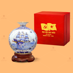 Bình Hút L?c Men Lam V? Vàng Thu?n Bu?m Xuôi Gió